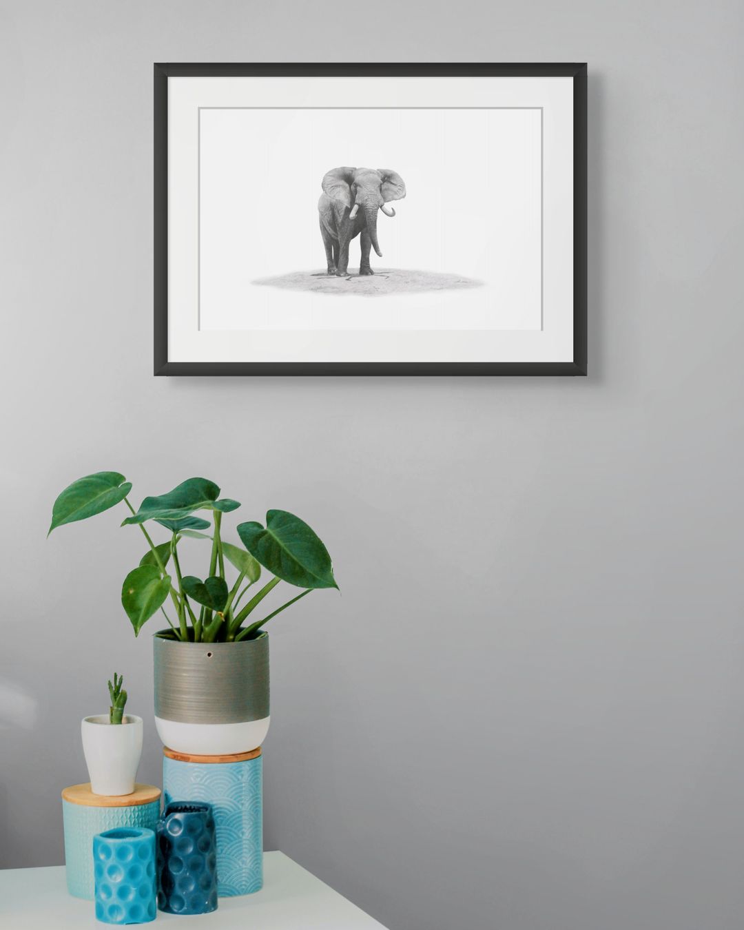 African Elephant Bull pencil drawing artwork by Cape Town based wildlife artist Matthew Bell