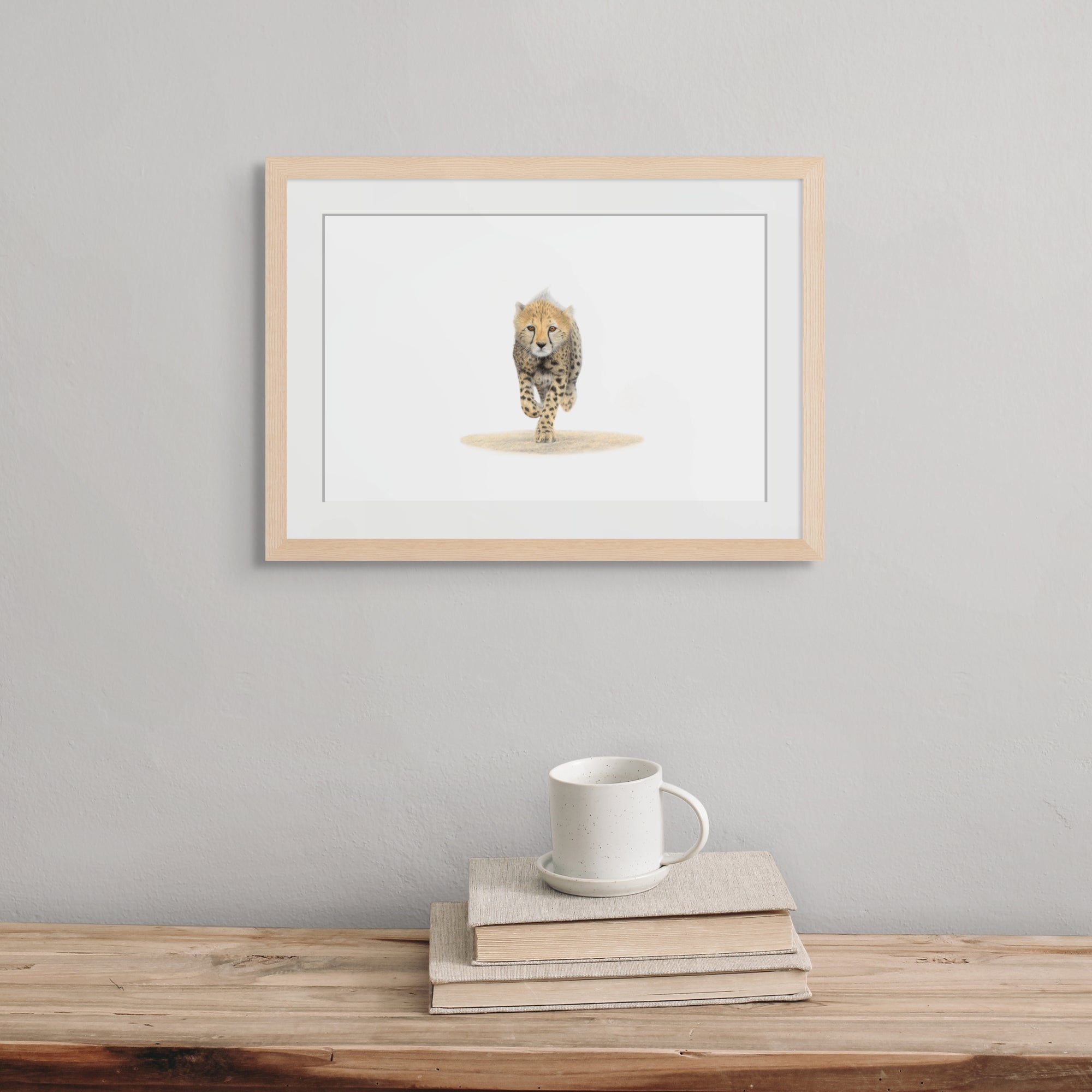 Cheetah cub pencil artwork by Matthew Bell