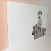 Mother and baby baboons in Kruger National Park wildlife art print on canvas