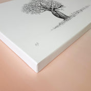 African Baobab Tree with twisted trunks on canvas art print