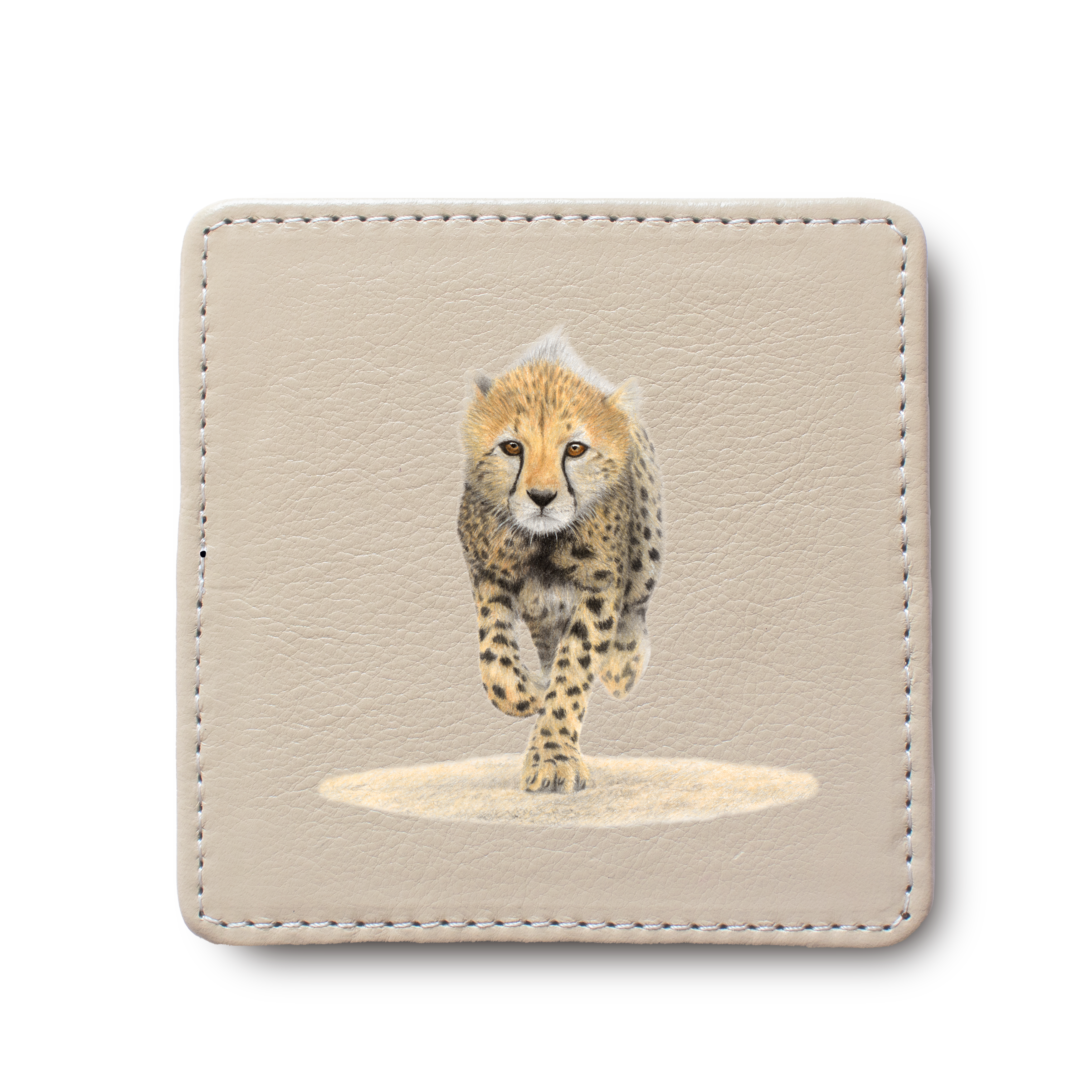 Cheetah Leather Coaster
