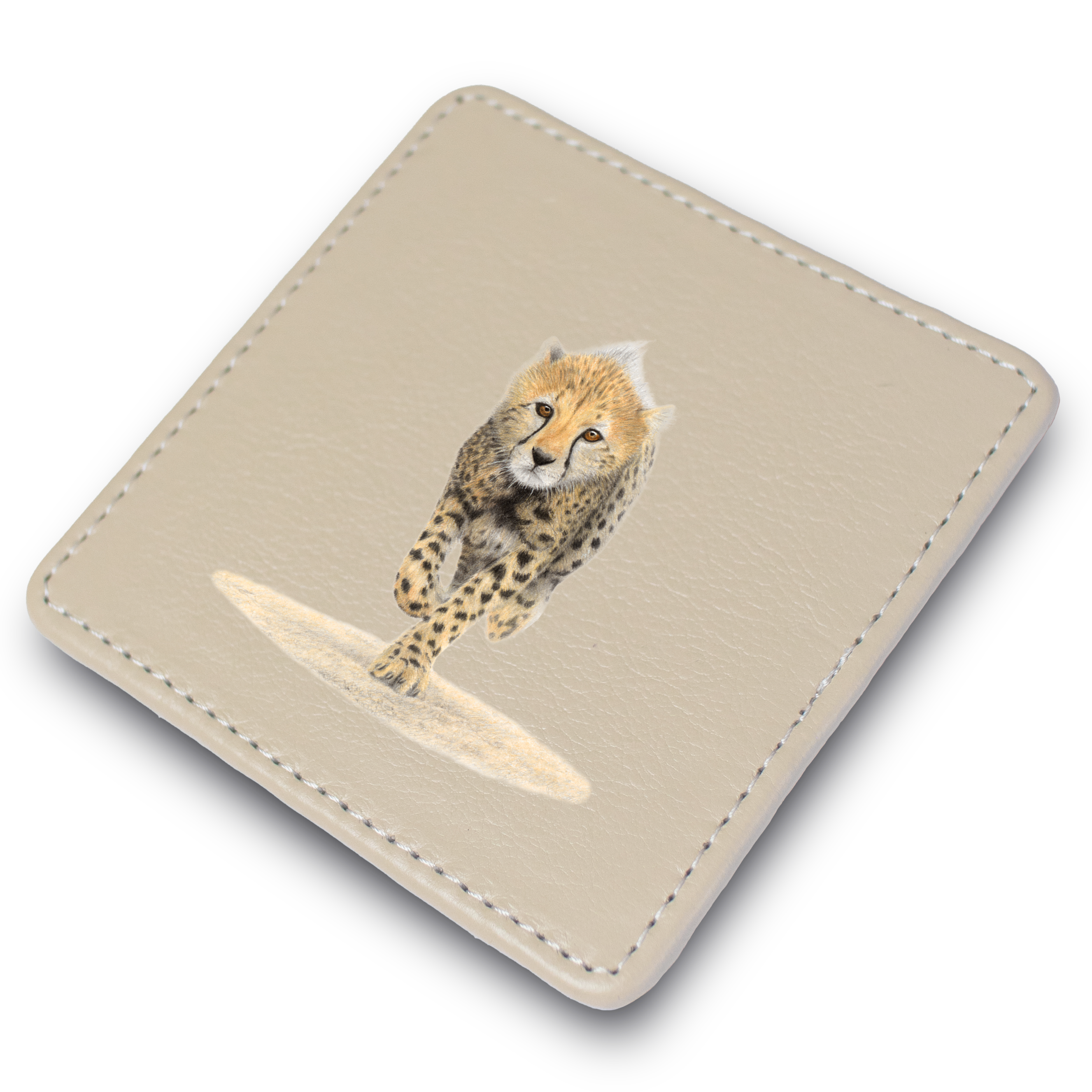 Cheetah Leather Coaster