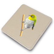 Cape White Eye Leather Coaster