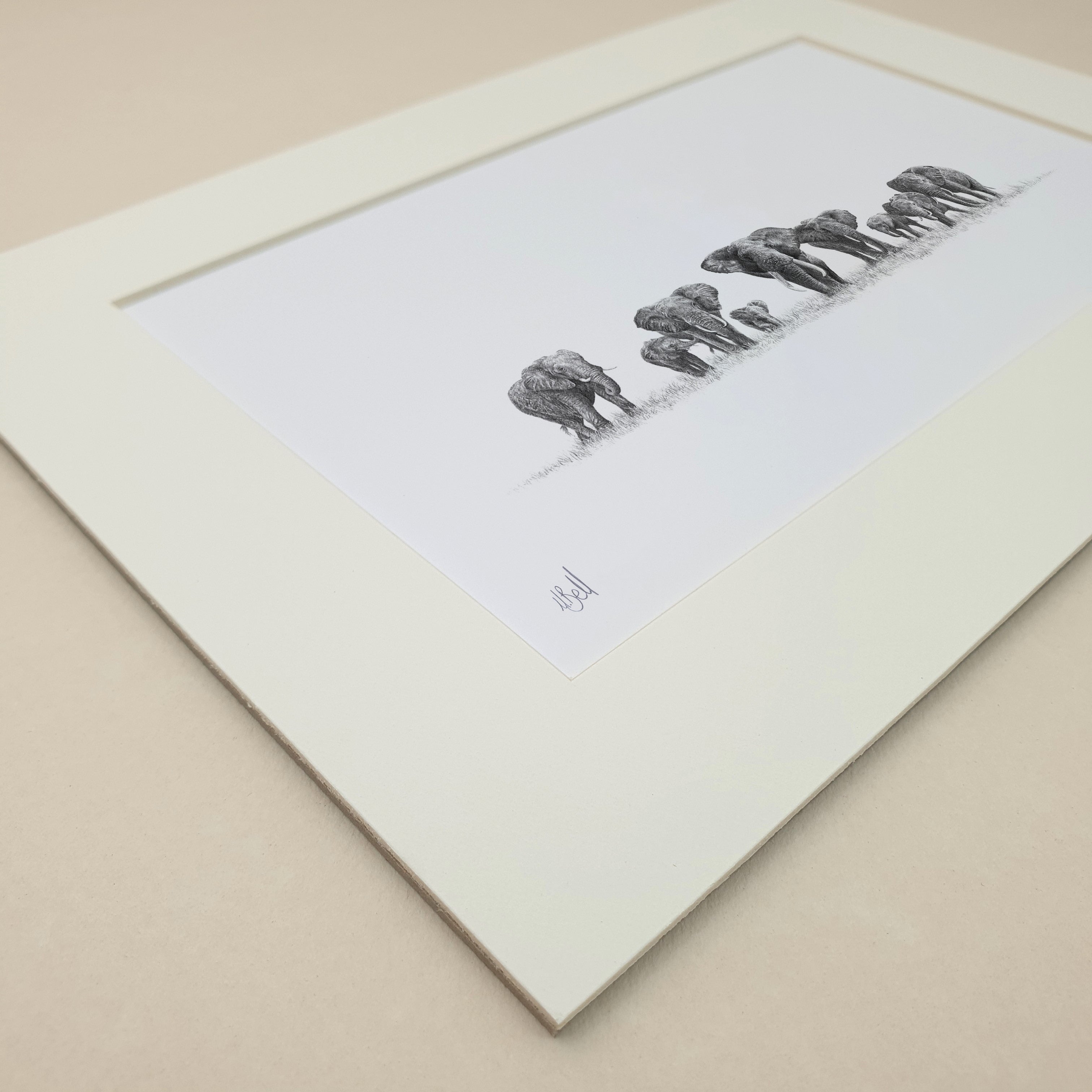 African Elephant Herd artwork