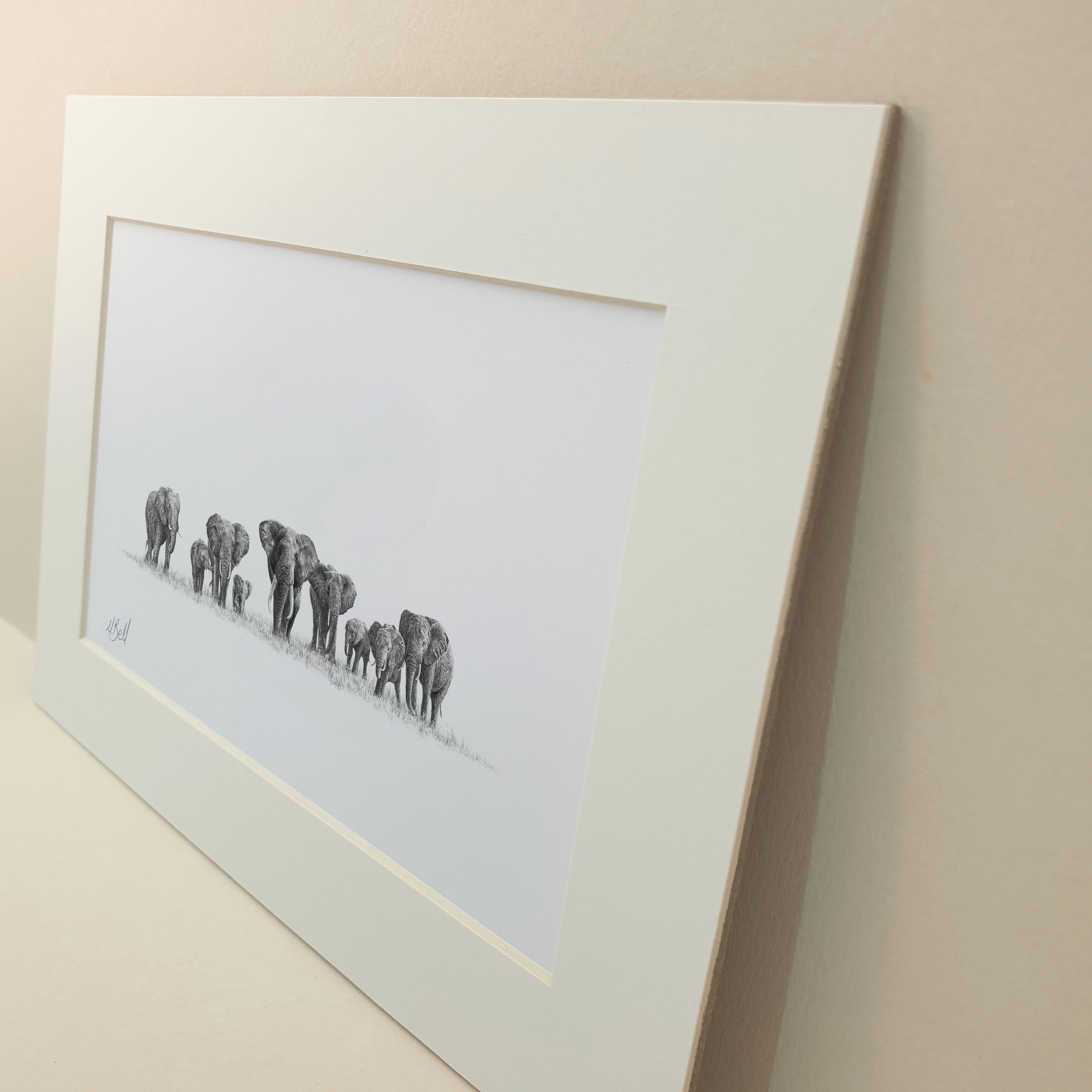 African Elephant Herd artwork