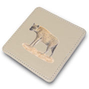 Spotted Hyena Leather Coaster