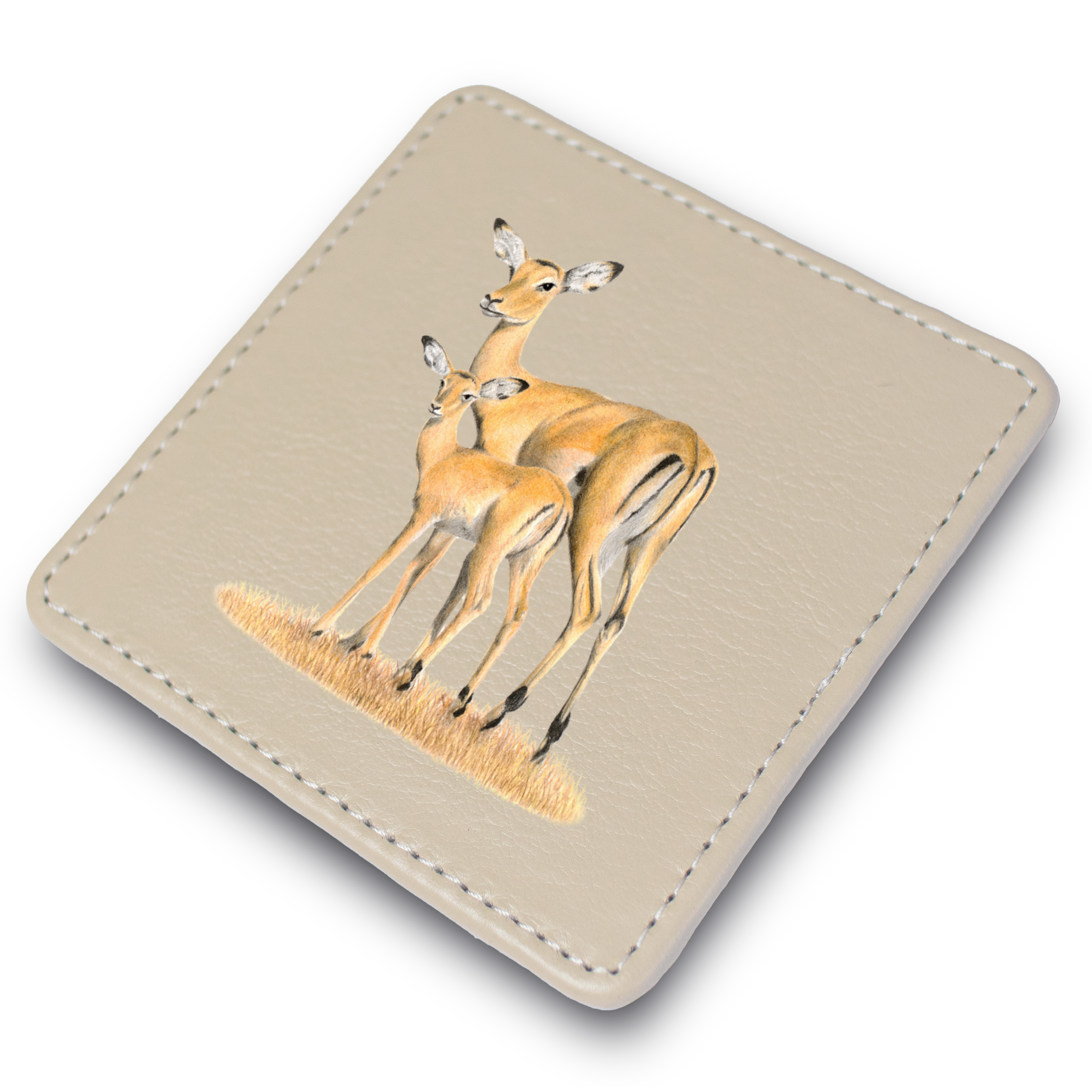 Impalas Leather Coaster