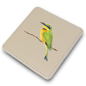 Little Bee Eater Leather Coaster