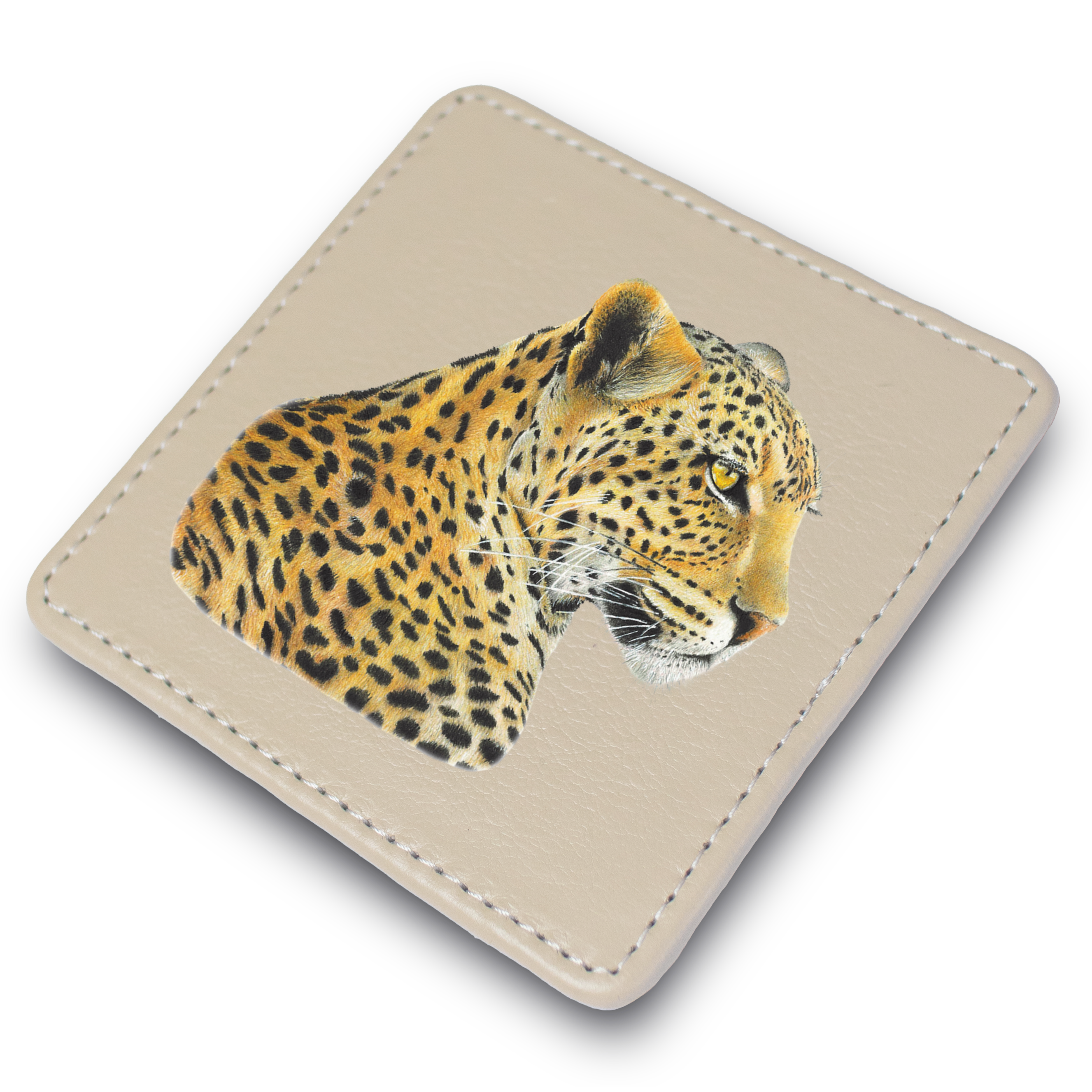 Leopard Leather Coaster