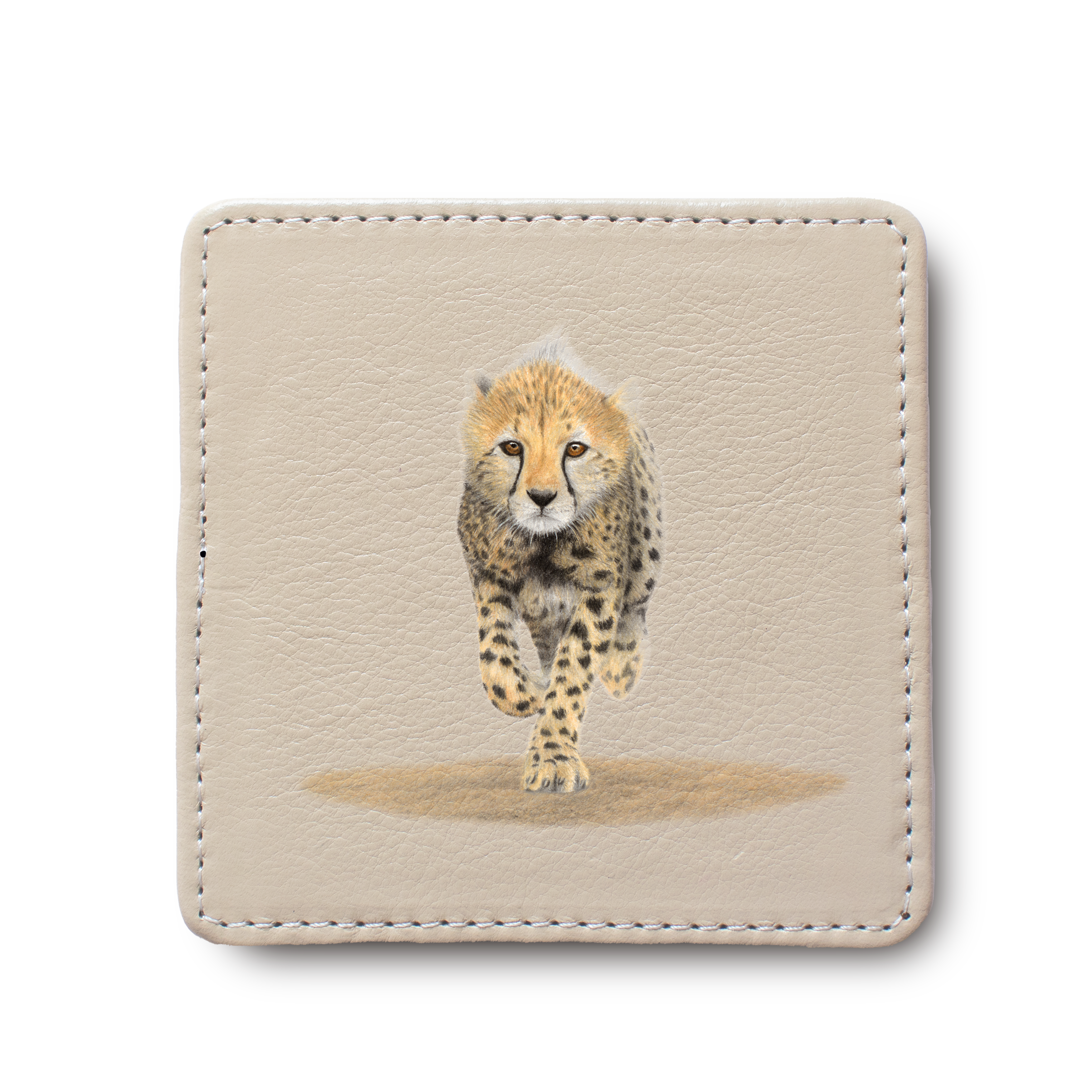 Cheetah Leather Coaster