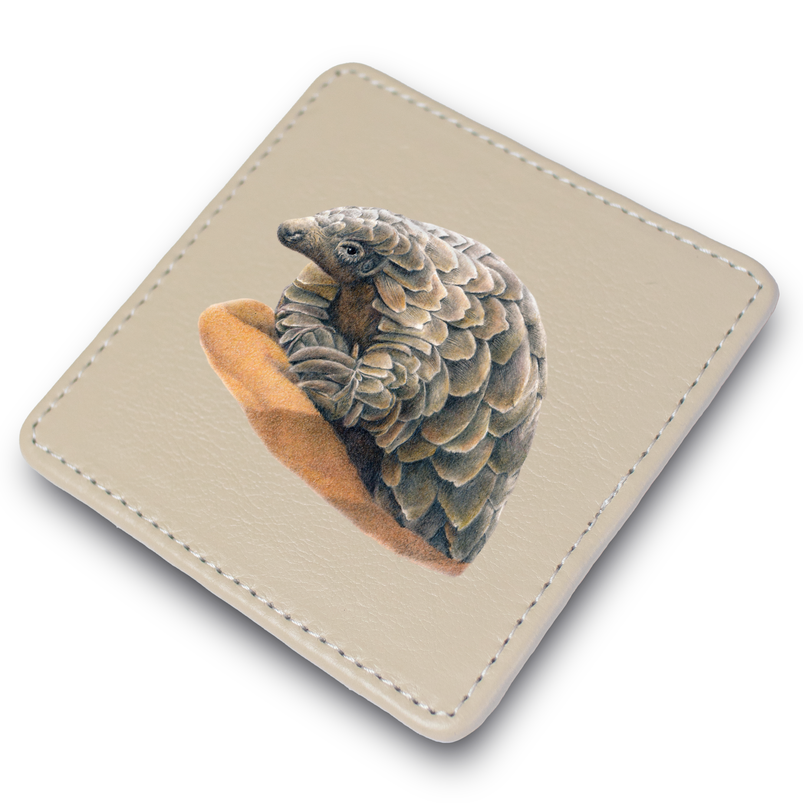 Pangolin Leather Coaster