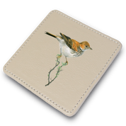 Red Lark Leather Coaster