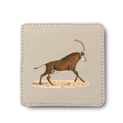 Sable Antelope leather coaster by South African wildlife artist Matthew Bell