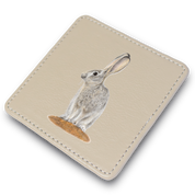 Scrub Hare Leather Coaster
