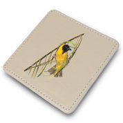Southern Masked Weaver Leather Coaster
