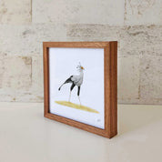Artwork of a secretary bird in South Africa