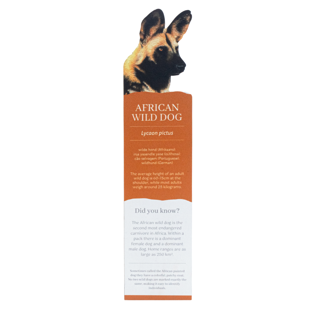 African Wild Dog Wooden Bookmark