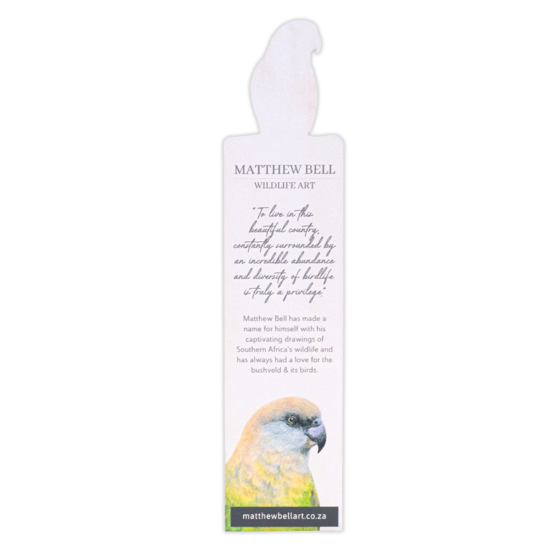 Brown Headed Parrot Wooden Bookmark
