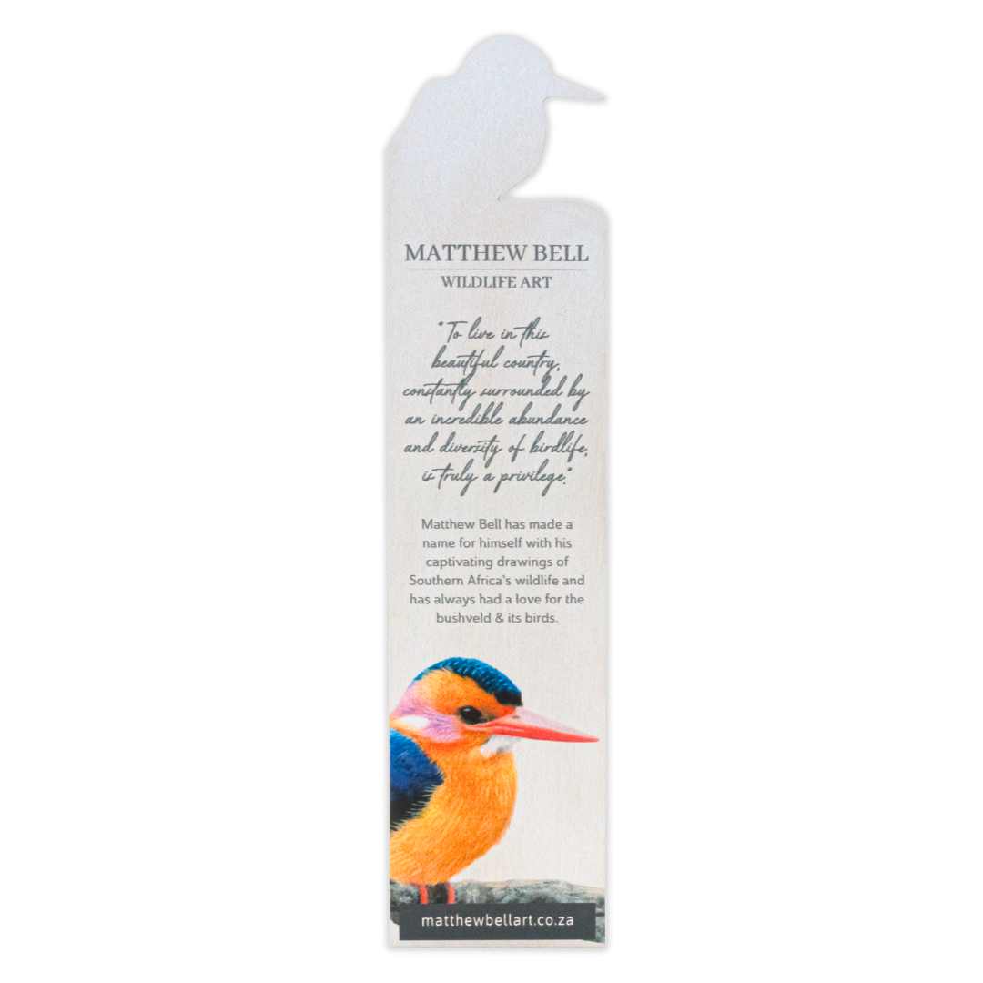 African Pygmy Kingfisher Wooden Bookmark