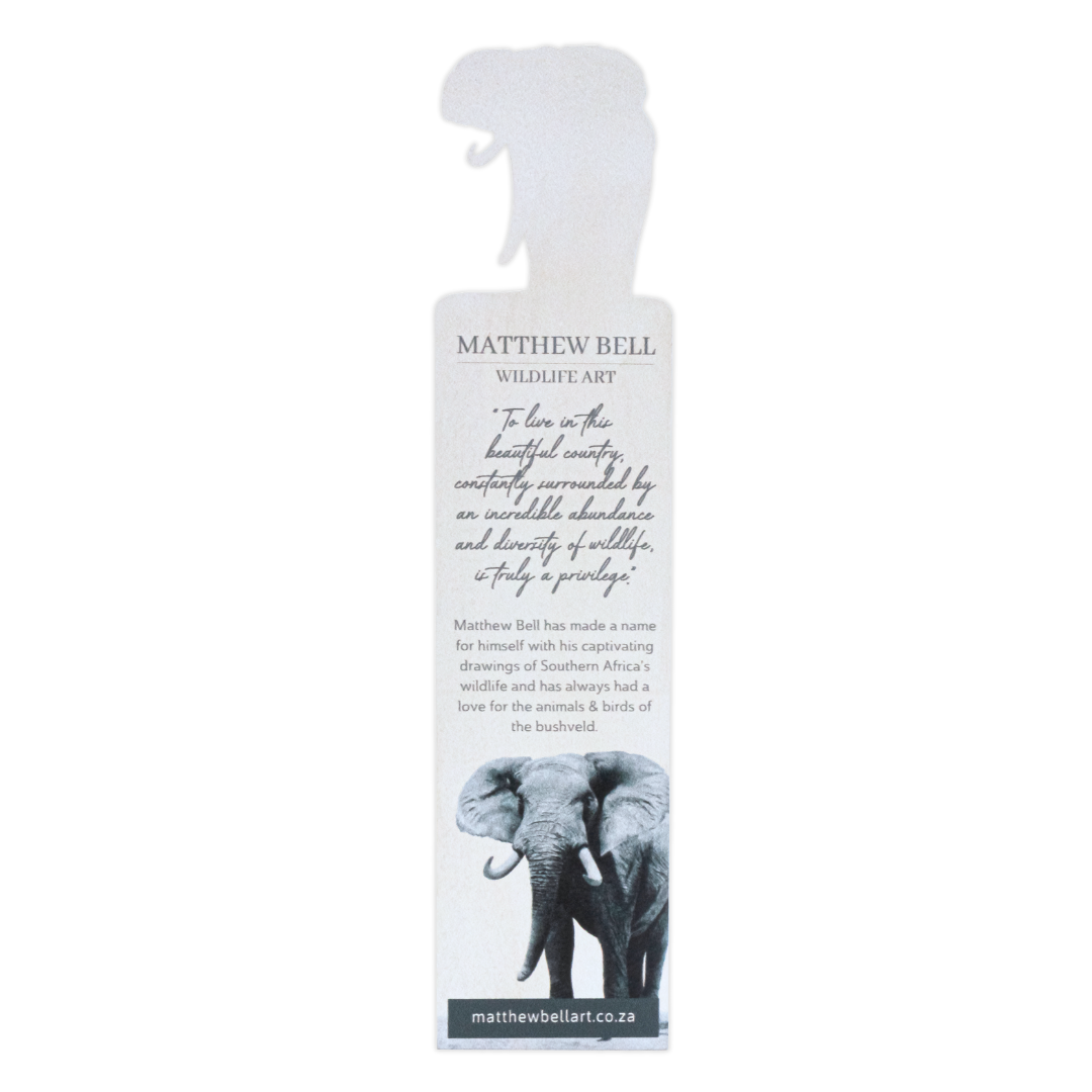 African Elephant Wooden Bookmark