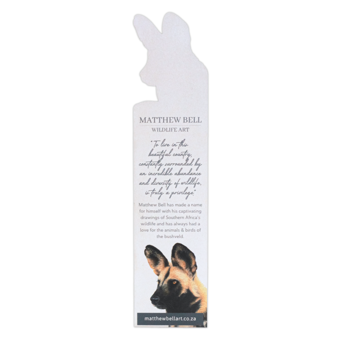 African Wild Dog Wooden Bookmark