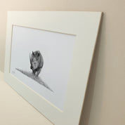 Lone African White Rhino artwork