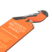 Crimson Breasted Shrike Wooden Bookmark