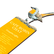 Cape Robin Chat Wooden Bookmark