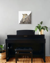 Leopard in Marula Tree Wooden Block by South African wildlife artist Matthew Bell