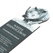 African White Rhino Wooden Bookmark