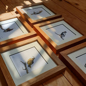 Martial Eagle, Tawny Eagle, Bateleur Eagle, African Fish Eagle, Osprey artworks with natural kiaat wood frame