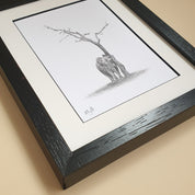 Framed artwork of an African elephant
