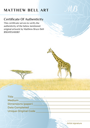 Giraffe in the Savanna - The Original - Framed