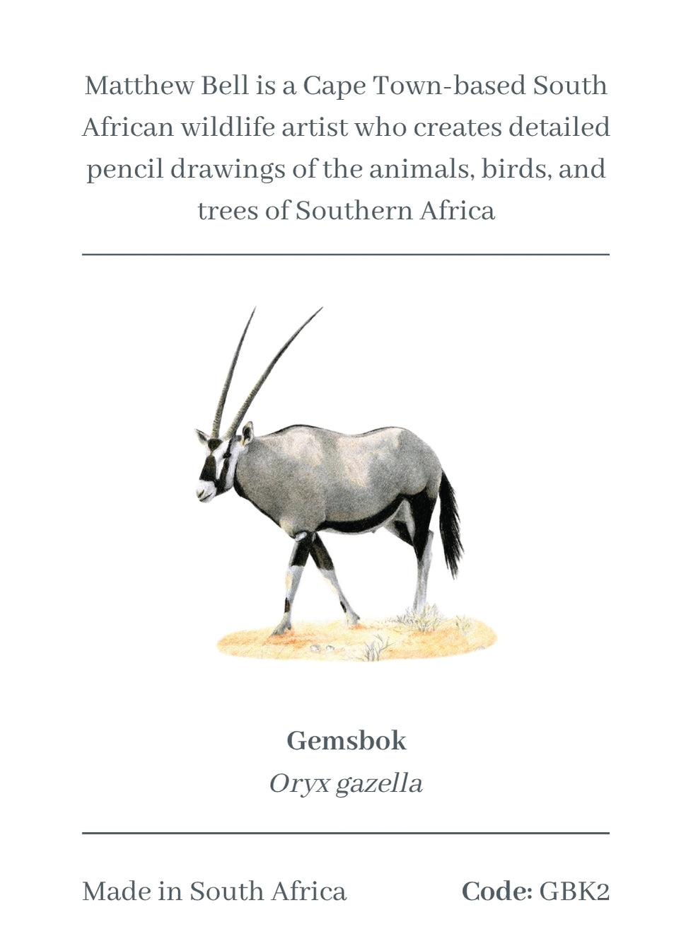 Gemsbok Magnet - GBK2