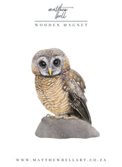 African Wood Owl Magnet - AWO