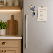 Crested Barbet fridge magnet bringing the vibrant colours of this bird to life through Matthew Bell's artwork
