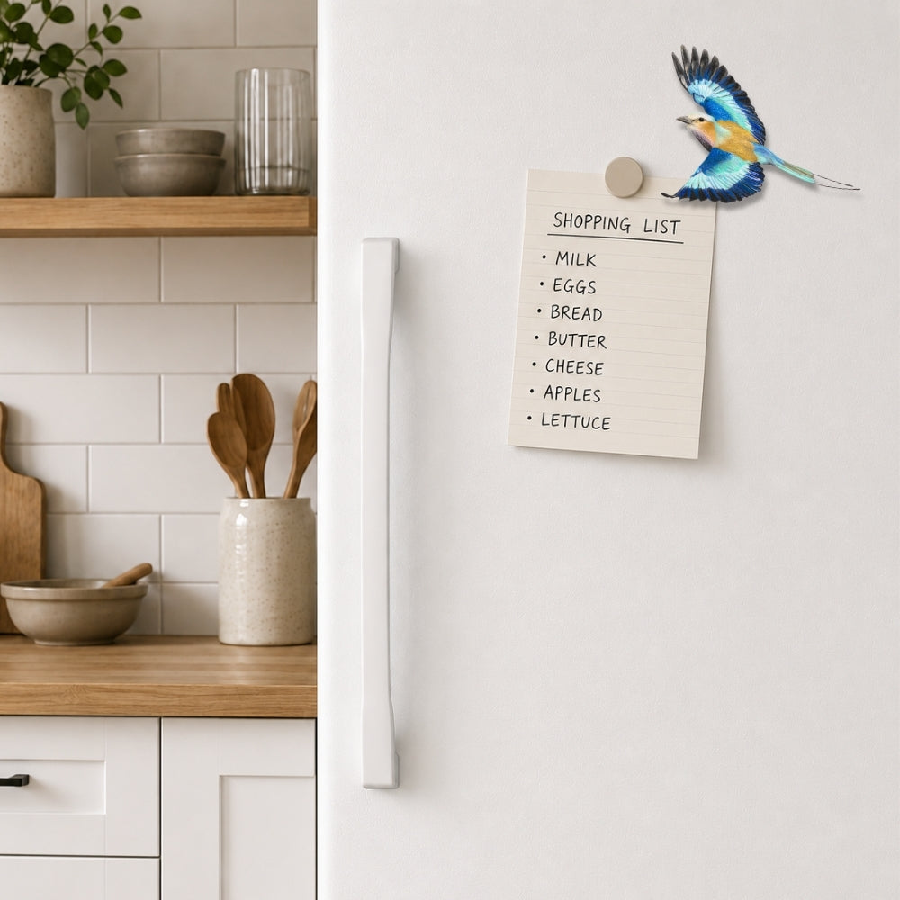 Lilac-breasted Roller fridge magnet bringing one of Africa's most colourful birds to life through Matthew Bell's art