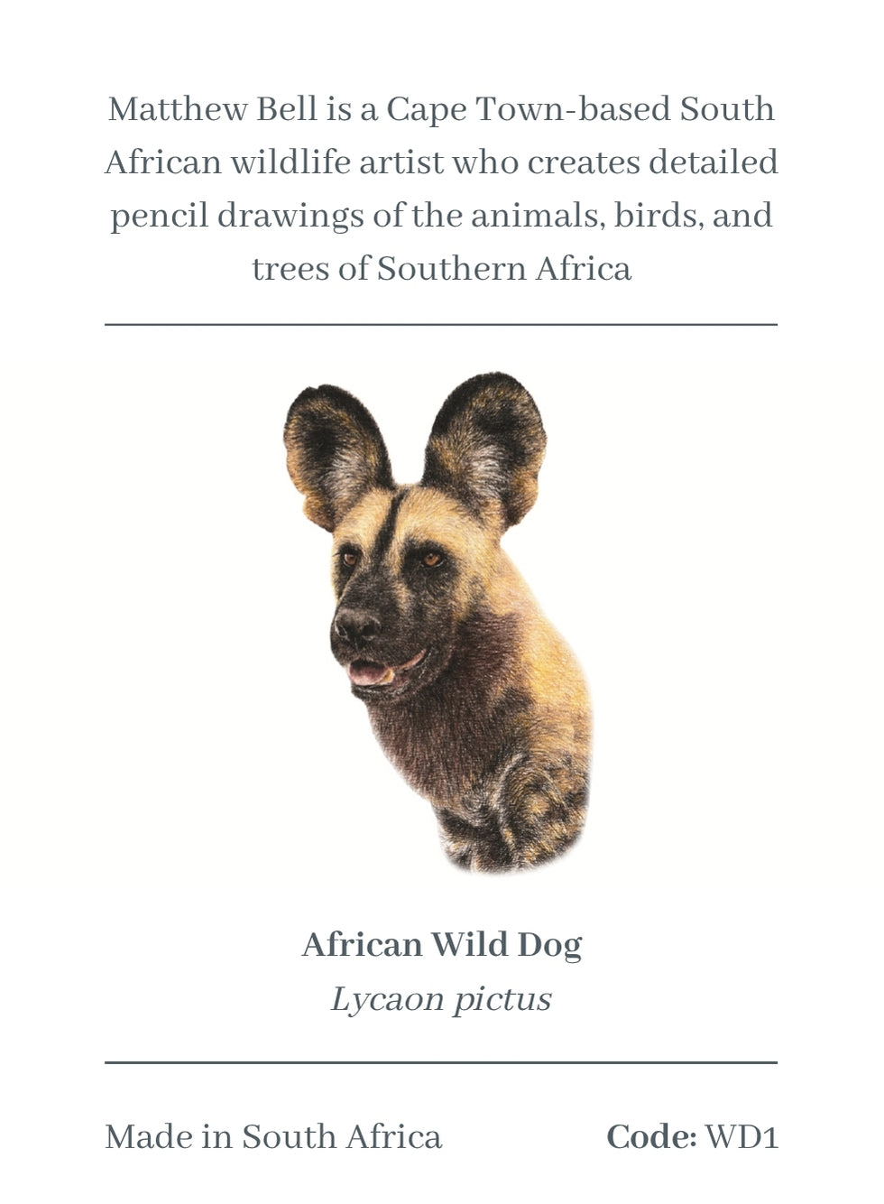 African Wild Dog Magnet - WD1