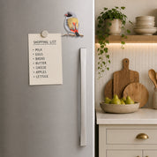 Swee Waxbill fridge magnet reflecting Matthew Bell's detailed bird drawing