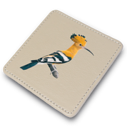 African Hoopoe Leather Coaster