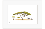 Acacia Tree and Elephants - AT3