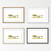 Acacia Tree and Bull Elephant - AT4