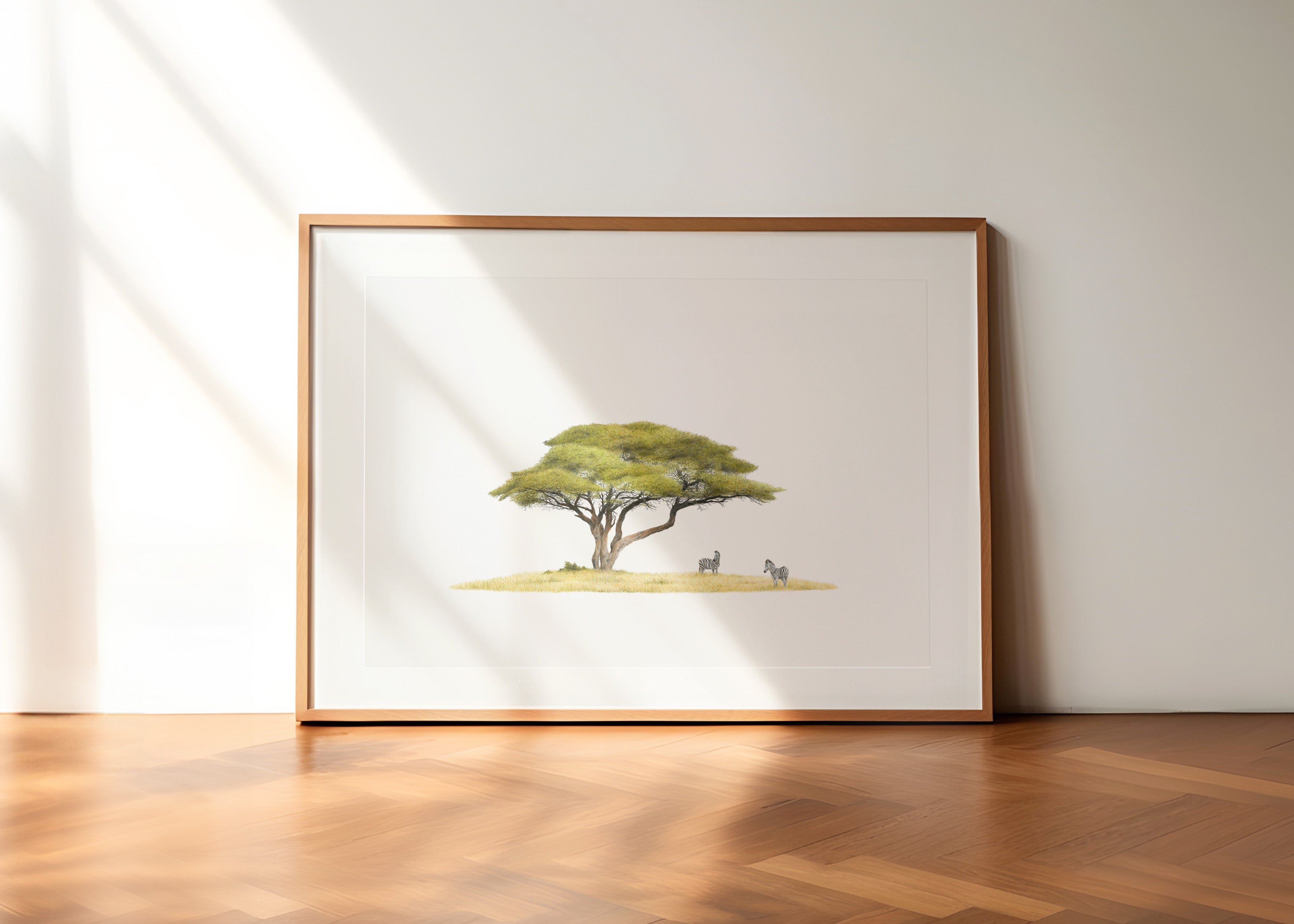 Acacia Tree and Zebras - The Original