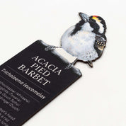 Acacia Pied Barbet Wooden Bookmark