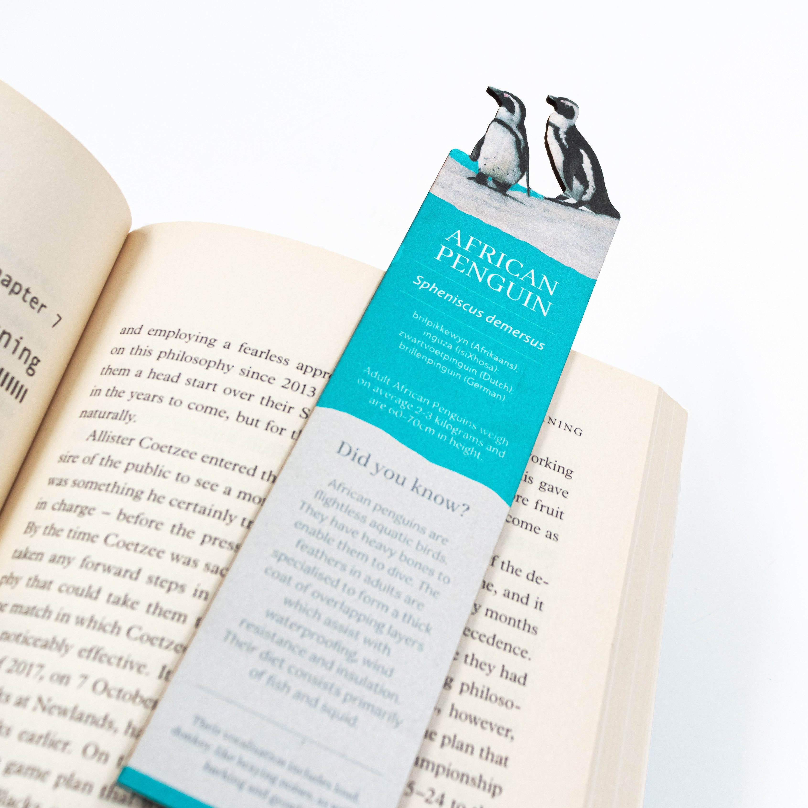 African Penguins Wooden Bookmark