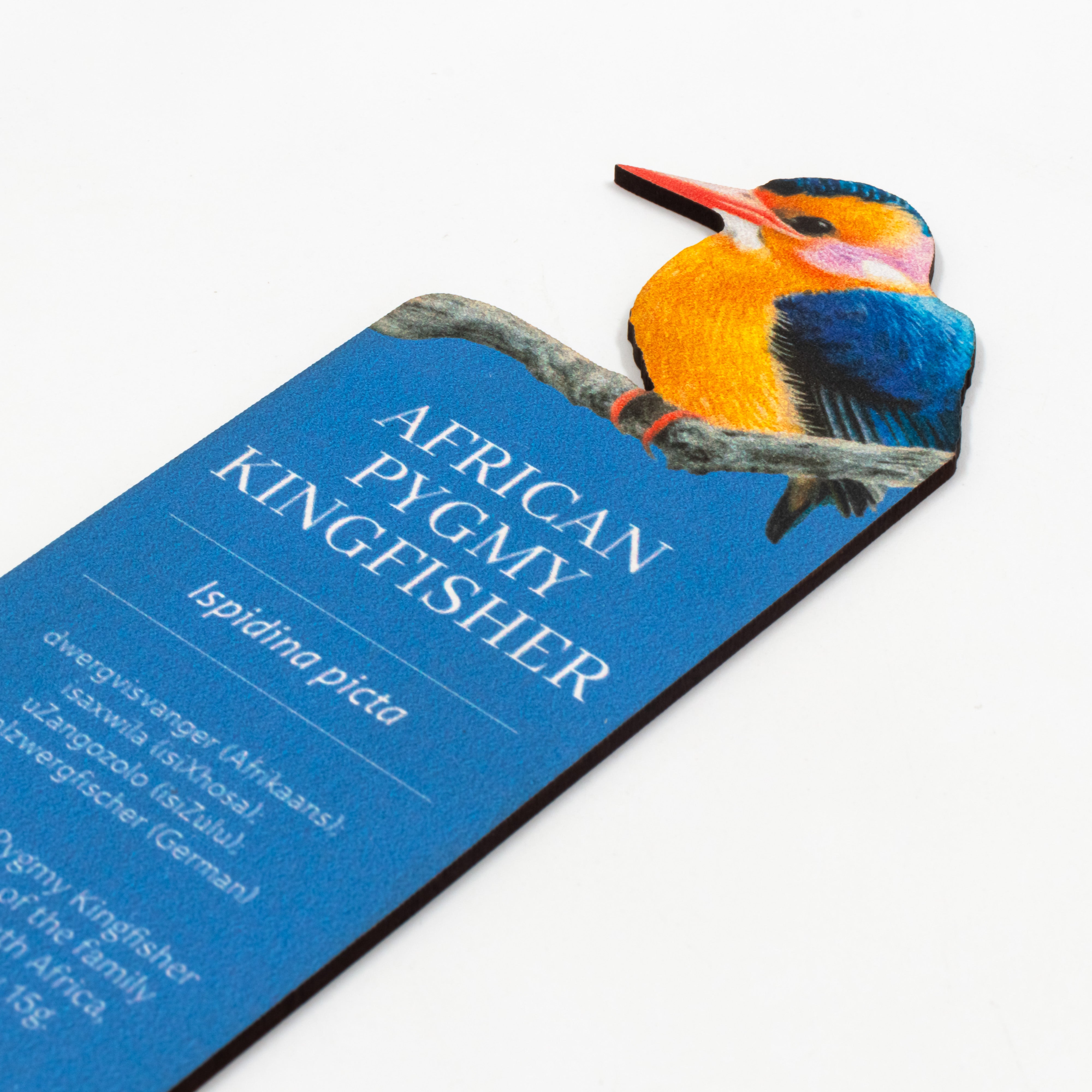 African Pygmy Kingfisher Wooden Bookmark