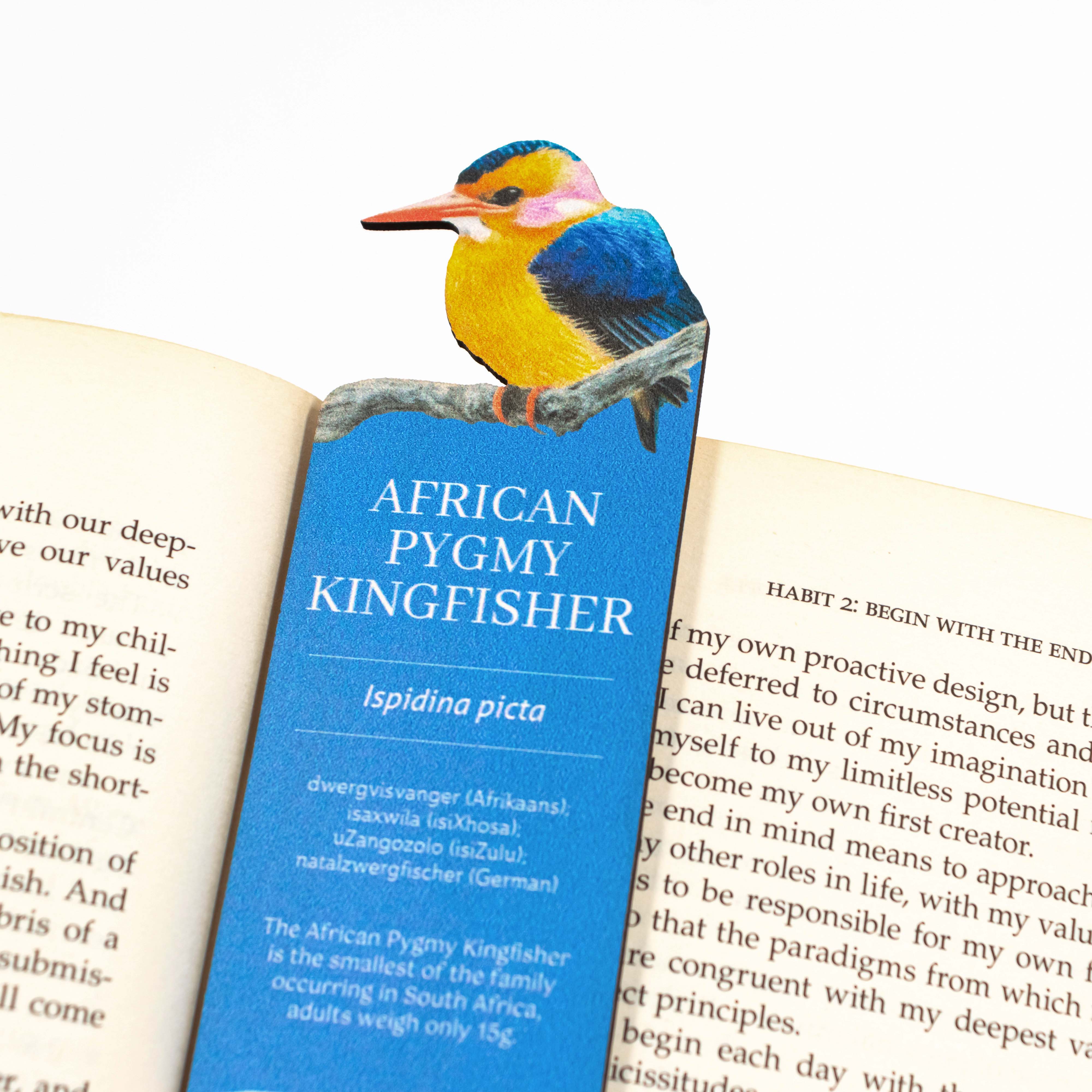 African Pygmy Kingfisher Wooden Bookmark