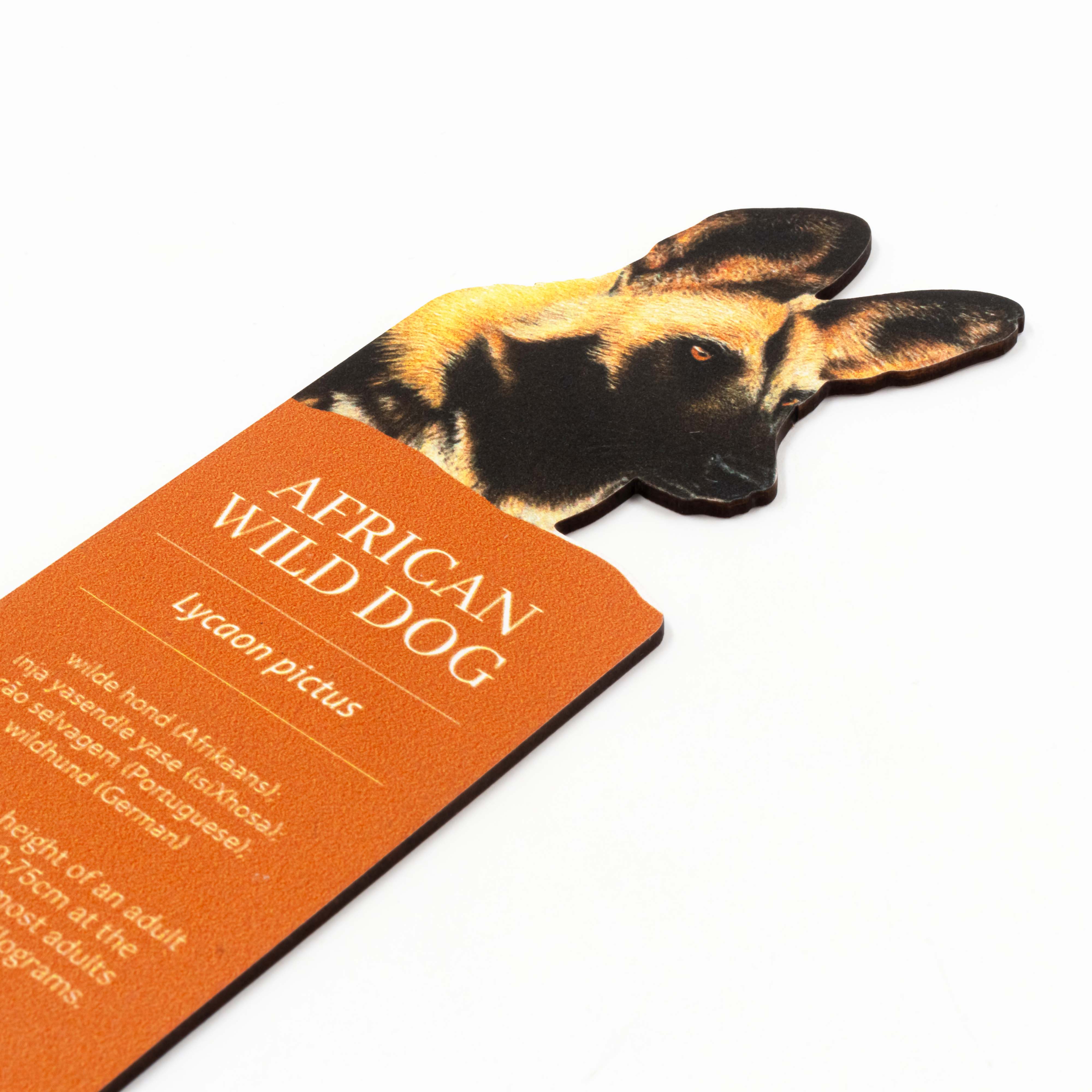 African Wild Dog Wooden Bookmark