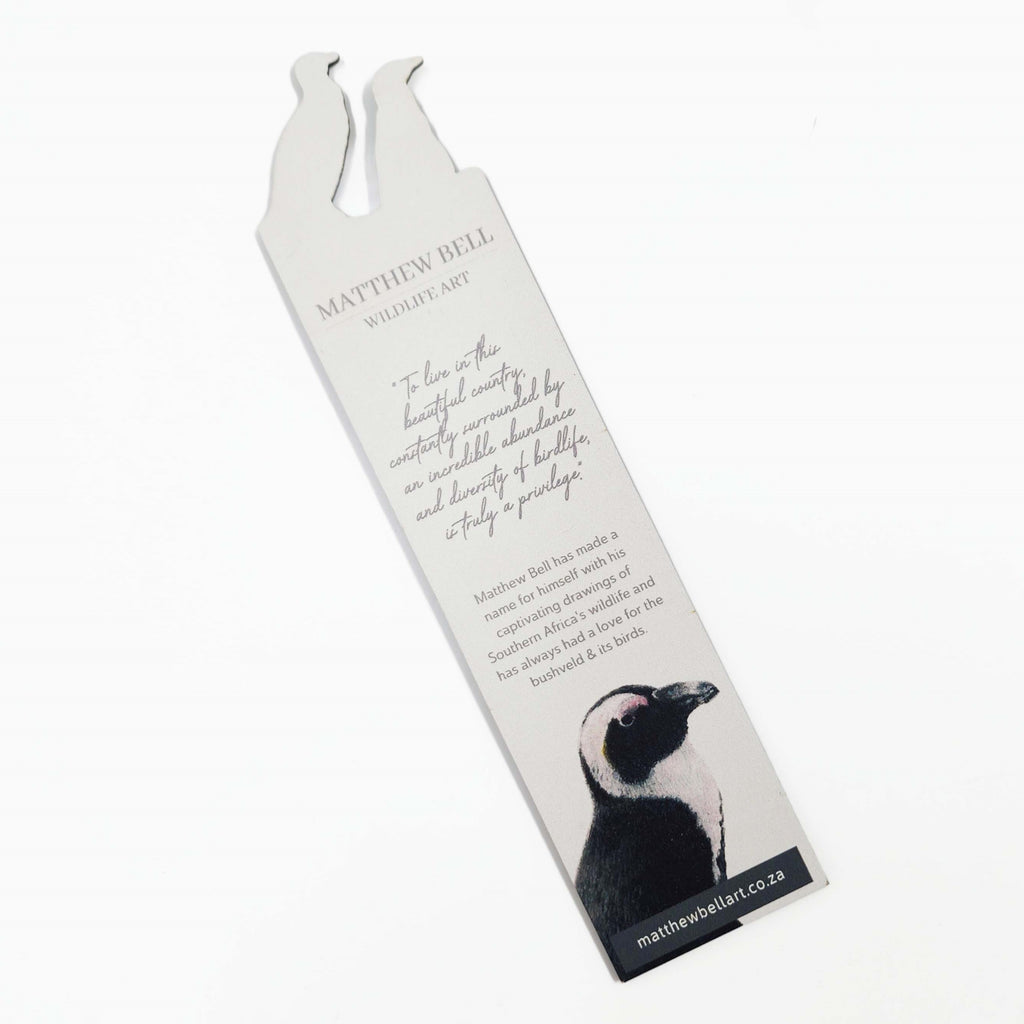 African Penguins South African Bird stationery wooden bookmark