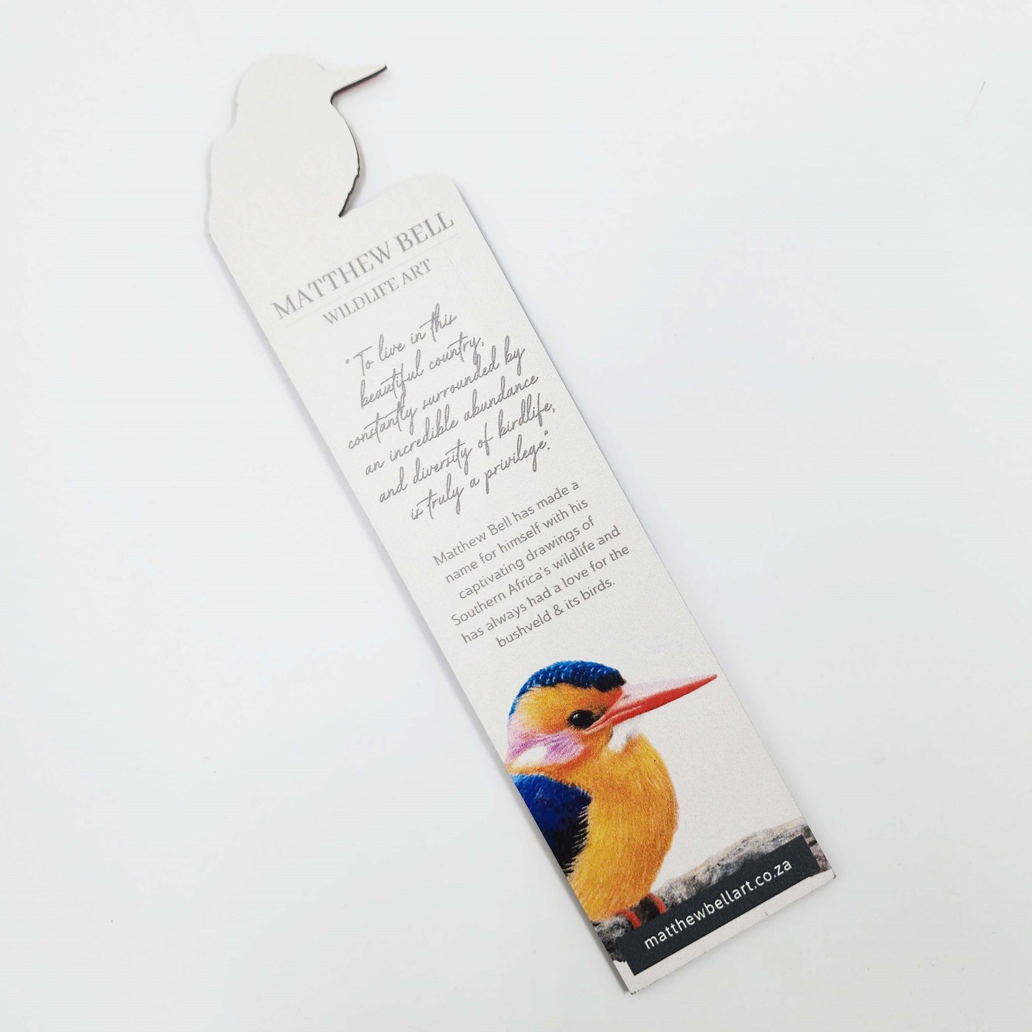 African Pygmy Kingfisher 6 wooden bookmark